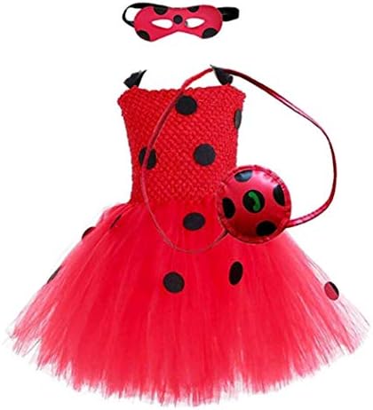 Girls Tulle Tutu Costumes Birthday Party Dress with Accessories for Kids 3-4Y, 4-5Y, 6-7Y, 8-9Y