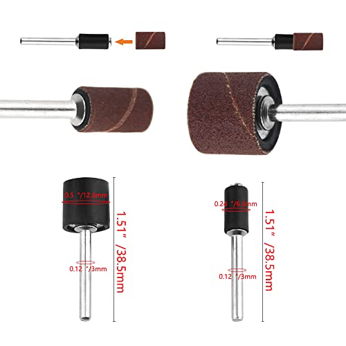 Tovot 106 Pcs Drum Sander Kit 240 Grit Sanding Drum Kit With 1/8 Shank Mandrel For Rotary Tools #TOP2