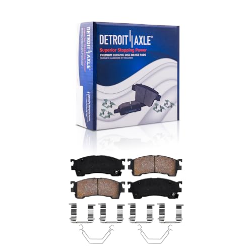 Image of Detroit Axle - Front Brake Pads for Ford 1999-2000 Protege, 1993-1997 Probe | Mazda MX-6, 1993-2002 626, Ceramic Brake Pads Replacement