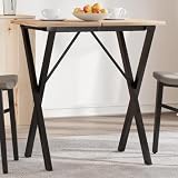 PHGTYUK Esstisch-Gestell X-Form 50x40x73 cm Stahl