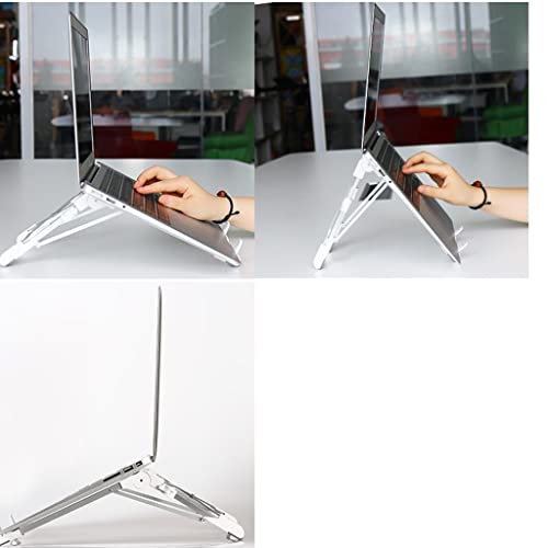 Soporte para computadora portátil de aluminio plegable para elevar pantalla en escritorio 6