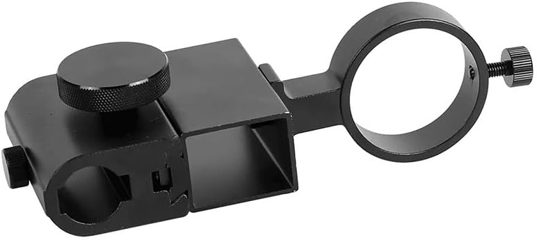 Microscope Accessories Kit Mircoscope Base Adjustable Focusing Bracket Focusing Holder Table Stand 42mm 50mm for Zoom Lens Microscope Camera Microscope Slides(Small Stand-White)