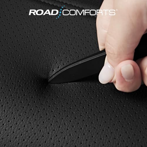 Road Comforts Leather Seat Covers, Breathable Car Seat Covers Full Set for Men,Airbag Compatible, Automotive Seat Covers Set Universal Fit Most Cars,Vans,Truck,SUV by Road Comforts - Used condition - Image 5