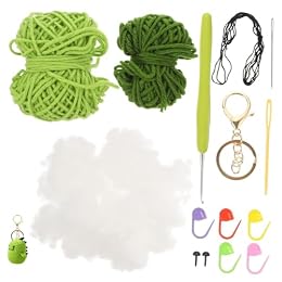 Veemoon DIY Keychain Kit Knitted Pendant Making Supplies for Adults Beginners Keychain Accessory