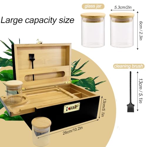 IXIGER Rolling Tray Set with Stash Box & Lockable Storage Box - Complete Rolling Tray Set for Cigarette Rolling, Storage & Organization - Durable & Stylish Rolling Tray for Smokers - Image 3