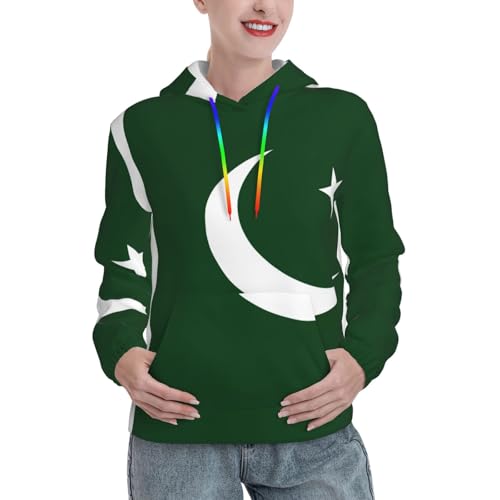 Sweat à capuche Pakistan femme EdWal coupe ajustée confortable