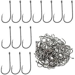 Aparejo Surfcasting 2 Anzuelos SULIUDAJI 100 PCS Anzuelos de Pesca, Anzuelos de Pesca, Anzuelos de Púas, Pesca Gancho de Acero al Carbono