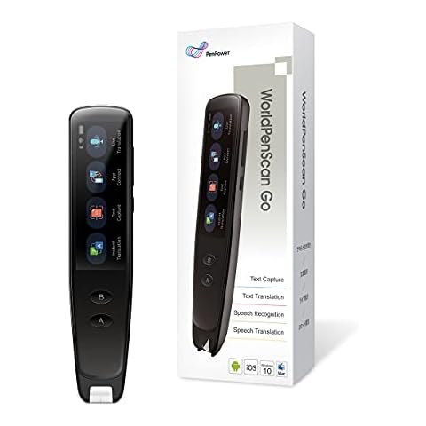 PenPower WorldPen Scan Go | OCR Reading Pen | Text to Speech for Dyslexia| Pen Scanner for Data Input | Pen Translator | Wireless Standalone | LCD Touchscreen | Wi-Fi Connection Cover