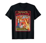 Steven Rhodes Here Comes The UFO Apocalypse Retro Dark Humor T-Shirt