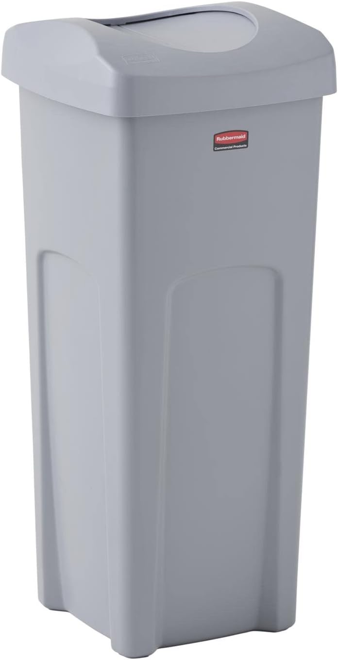Rubbermaid 23-Gallon Untouchable Square Garbage Can with Lid