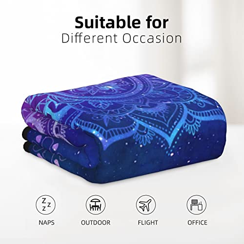 Mandala Blanket, Cozy Lightweight Throw Blanket, Soft Plush Warm Blankets For Women Men Kids Sofa Bed All Season 60"X50" #TOP6