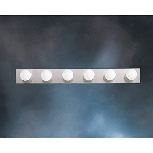 Kichler 36" Bath Bar Vanity Light In Brushed Nickel, 6-Light Traditional Bathroom Light, (36" L X 4.25" H), 626Ni #TOP1