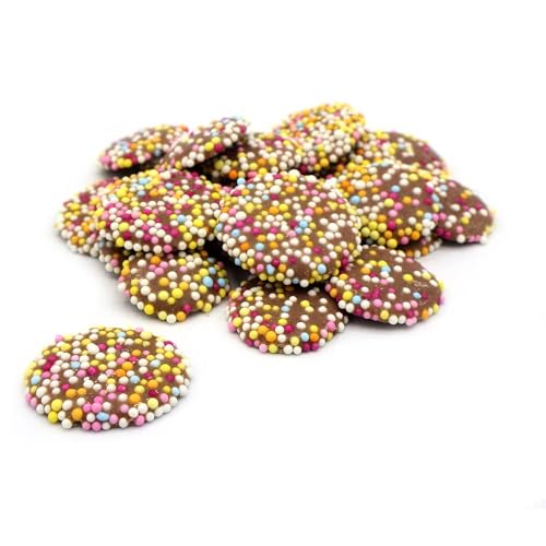 Chocolate Jazzies milk chocolate flavour discs with sprinkles (500g)
