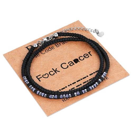 Image of Btysun Inspirational Morse Code Bracelets for Women Men Teen Girl Gifts Best Friend Birthday Gifts for Him Her Adjustable Layered Secret Message Sister Bff Girfriend Sister Christmas Jewelry