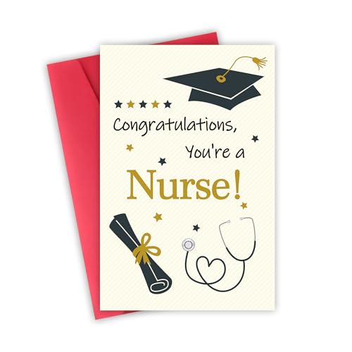 Carte de félicitations pour école d'infirmière, cadeau idéal future RN