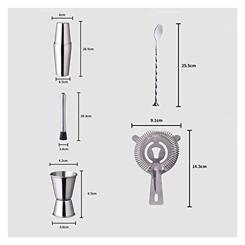 Coctelera set bar profesional acero inoxidable 10 piezas miniatura 2