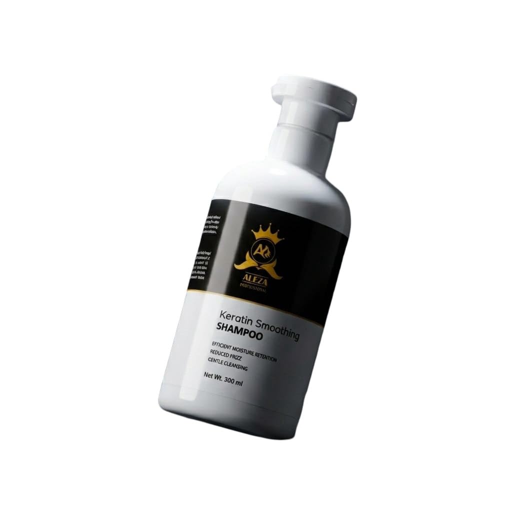 Keratin Smoothing Shampoo 300ml – Frizz Control & Deep Moisture Repair – Smooth, Silky & Shiny Hair – Sulfate-Free Gentle Cleansing Formula for Dry & Damaged Hair – Professional Salon Care