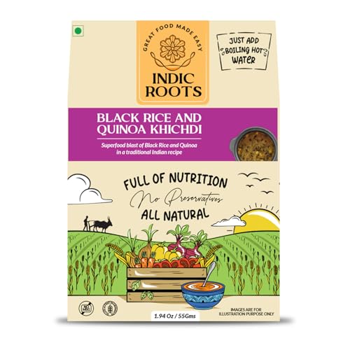 Organic Roots Black Rice & Quinoa Khichdi, Superfood, Instant Food,