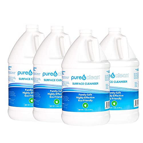PURE & CLEAN - PURE & CLEAN Multi Surface Cleaner Hypochlorous Acid Cleaning Solution Powerful HOCl for Use On Most Any Surface All Purpose Cleaner Hospital Grade, Safe For Foggers, 4 Gallon