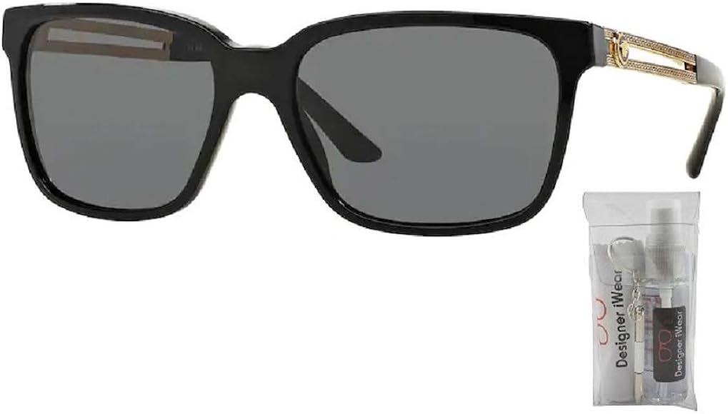 Amazon.co.jp: Versace VE4307 スクエアサングラス メンズ + 