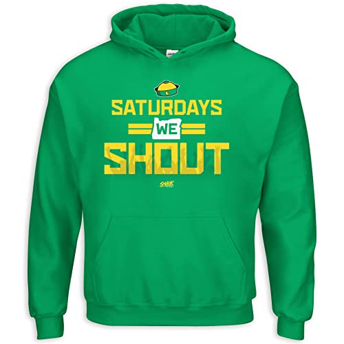 Saturdays Hoodie for Oregon College Fans (SM-5XL) (Irish Green Hoodie, X-Large)