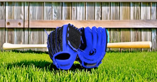 PHINIX Baseball Glove Tee-Ball Mitts for Kids Play & Training 8 .5"- 9" (9", Navy) - Thumbnail 4