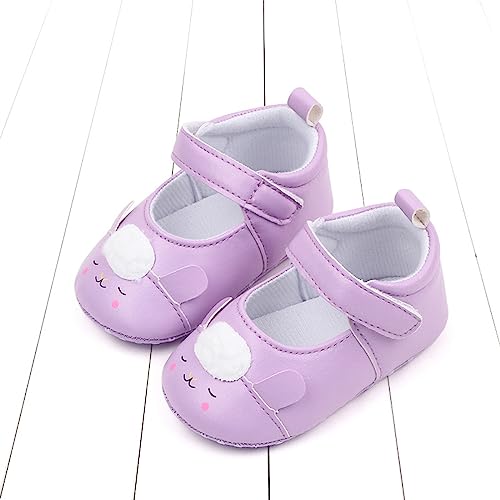 Summer Children Infant Toddler Shoes Boys and Girls Sports Flat Bottom Lightweight Hook Loop Cute (Purple, 5 Infant)3