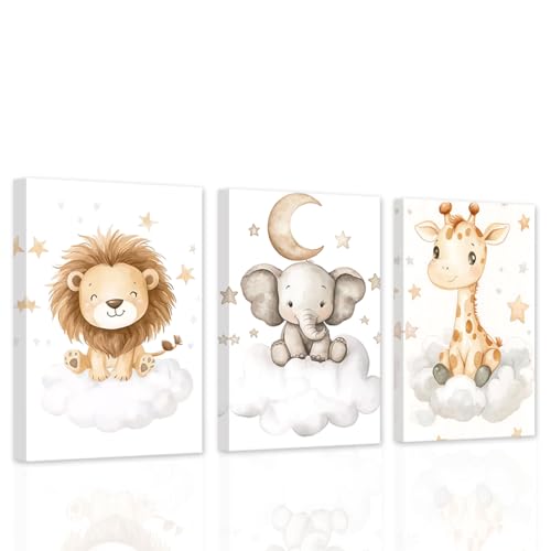 Lienzo de animales de bebé para decorar con ternura la habitación infantil