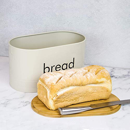 Maison & White 4 Piece Kitchen Canister Set – Tea, Coffee & Sugar Tins plus Bread Bin (Larger Capacity) with Airtight Bamboo Lids & Embossed Metal Finish | M&W - Cosy Home Interiors Maison & White 4 Piece Kitchen Canister Set – Tea, Coffee & Sugar Tins plus Bread Bin (Larger Capacity) with Airtight Bamboo Lids & Embossed Metal Finish | M&W - Image 6