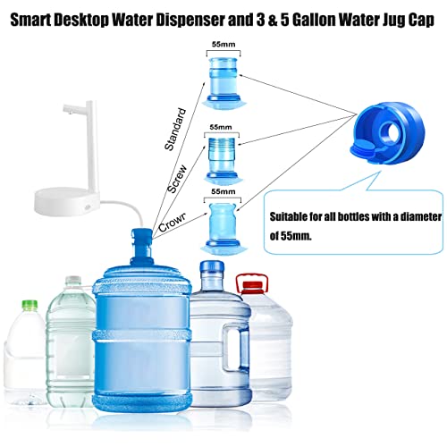 Desktop Intelligent Water Dispenser,Detachable Portable Electric Water Pump,With Silicone Cover,Suitable For Home, Office, Outdoor,Usb Rechargeable Water Dispensera (White) #TOP2