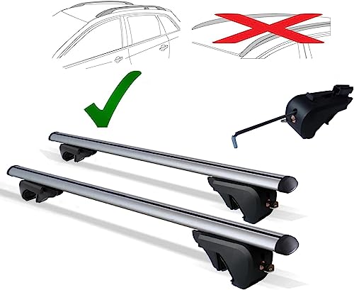 Twinny Load Set Barre Portapacchi Driver In Alluminio - 124 Cm - Per Auto Con Barre Longitudinali Aperte - Omologato TÜV