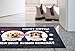 SpecialMe® Fußmatte mit eigenem Hund selbst gestalten personalisiert mit Name und Foto Haustier Hundebesitzer rutschfest & waschbar 2 Hunde schwarz 60x40cm
