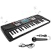 M SANMERSEN Kids Piano Keyboard, Piano for Kids with Microphone Portable Electronic Keyboards for Beginners 37 Keys Musical Toy for 3/4/5/6 Year Old Girls Boys