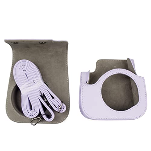 Fuji Instax Mini 11 Case, Muziri Kinokoo Protective Case For Fujifilm Instax Mini 11 Bag Cute Color Carrying Bag Pu Leather Case With Photo Stickers (Purple A) #TOP7