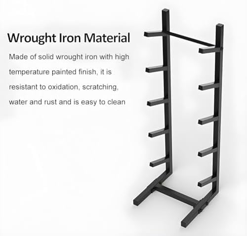 Estante de almacenamiento de metal para snowboard, soporte de piso de 5 niveles con ruedas giratorias para ahorrar espacio en garaje, tienda y gimnasio en casa