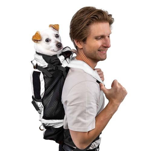 K9 Sport Sack Knavigate - Small, Lunar Rock - Ideal for Dogs with 13-16” Back Length - Adjustable, Backpack-Style Carrier with Internal Frame & Padded Hip Belt