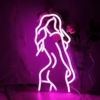 Naked Lady Neon Sign Led Sexy Back Neon Light 15.7x 9Art Decoration Wall Sign for Home Bedroom Bar Gaming Room Hotel Beer Shop Apartment Pub Party USB Powered (Pink Neon Sign)