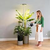 LED Pflanzenlicht für Zimmerpflanzen, Höhenverstellbare Pflanzenlampe, Vollspektrum Wachstumslampe, Automatischer 6/12/18H Timer, 3Beleuchtungsmodi