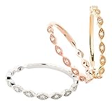 Ardeo Aurum Damenring aus 375 Gold Weißgold mit 0,05 ct Diamanten Brillant Vorsteckring Stapelring Verlobungsring Gr. 56