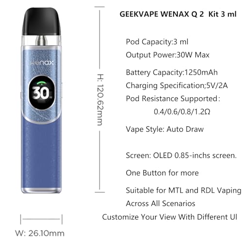 Kit cigarette électronique GeekVape Wenax Q2 finition Sunset Dune