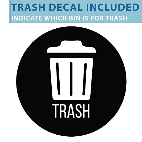 Sensorcan 13 Gallon Oval Automatic Touchless Sensor Kitchen Garbage Can With 1 Waterproof Reusable “Trash” Vinyl Sticker, Stainless Steel Space Saving Design #TOP4