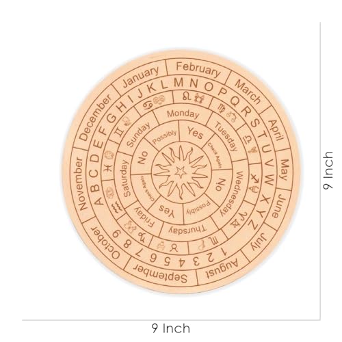 Image of Vastu Brown Dowsing Board | Size- 9 inch | Acrylic Metaphysical Message Board for Witchcraft with Brass Pendulum (Pendulum Assorted)
