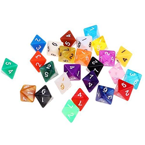 ATORSE Toy 2xD8 Polyhedral Dice 8-Side TRPG Dice Acrylic for Game 25x-Toys & Hobbies-Games-Role Playing Games-Dungeons & Dragons-Accessories & Dice-image-41