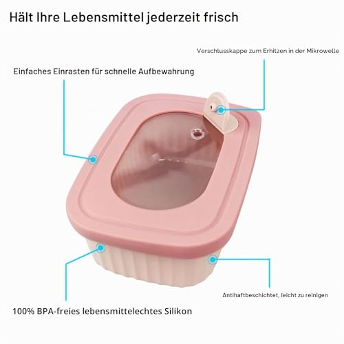 Foto von Frischhaltedosen mit Deckel Kunststoff 4er BPA-frei Vorratsdosen Set