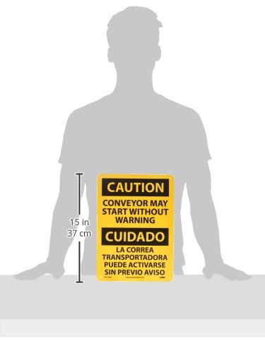 Panneau OSHA bilingue haute visibilité noir sur jaune résistant aux intempéries