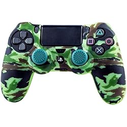 FR·TEC - Protector de Silicona Camo Woodland + Grips, para mando Dualshock de PlayStation 4