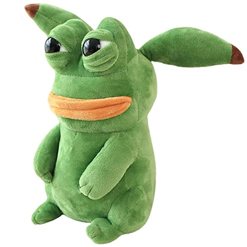 Elainren Sleepy Frog Plush Cute Toy Creative Frog Stuffed Animals Green Frog Plushie- Hug And Cuddle With Squishy Fabric And Stuffing -Cute Frog Dolls Gift,9.8''(Only For Age 14+) #TOP1