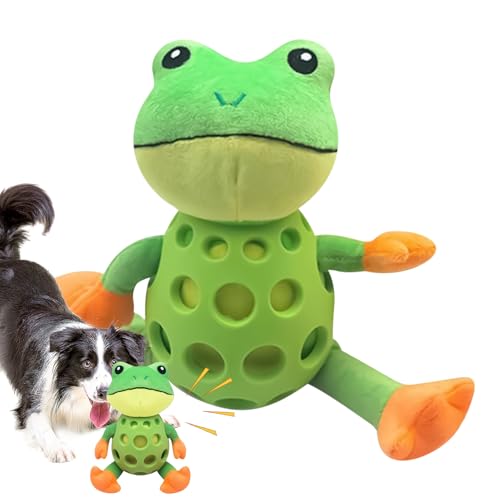 犬用スクイーキートイ | インタラクティブな癒しの楽しいゲーム | カエル 子犬 用 咀嚼 おもちゃ,ペットの退屈を紛らわす 遊び に 屋内 屋外 公園 クレート トレーニング 用