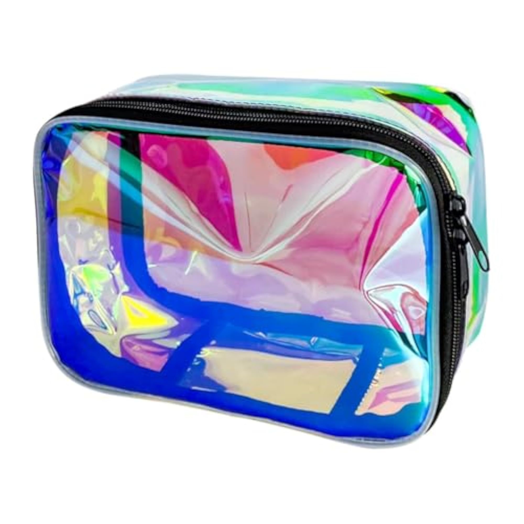 Holographic Clear Cosmetic Travel Pouch, Pack of 2