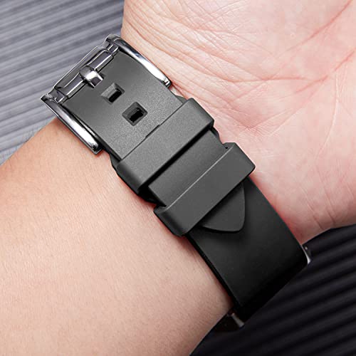 Binlun Silicone Watch Bands Quick Release Fluororubber Watch Straps 19Mm 20Mm 21Mm 22Mm 24Mm Rubber Smartwatch Replacement Band Sport Watchbands For Men Women Black/Brown/Blue/Red/Green/Orange #TOP5